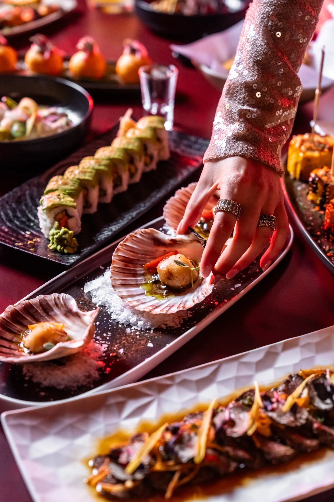 A roll being served